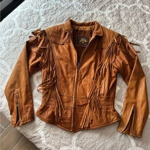 Wilson Tan Fringe Leather Jacket